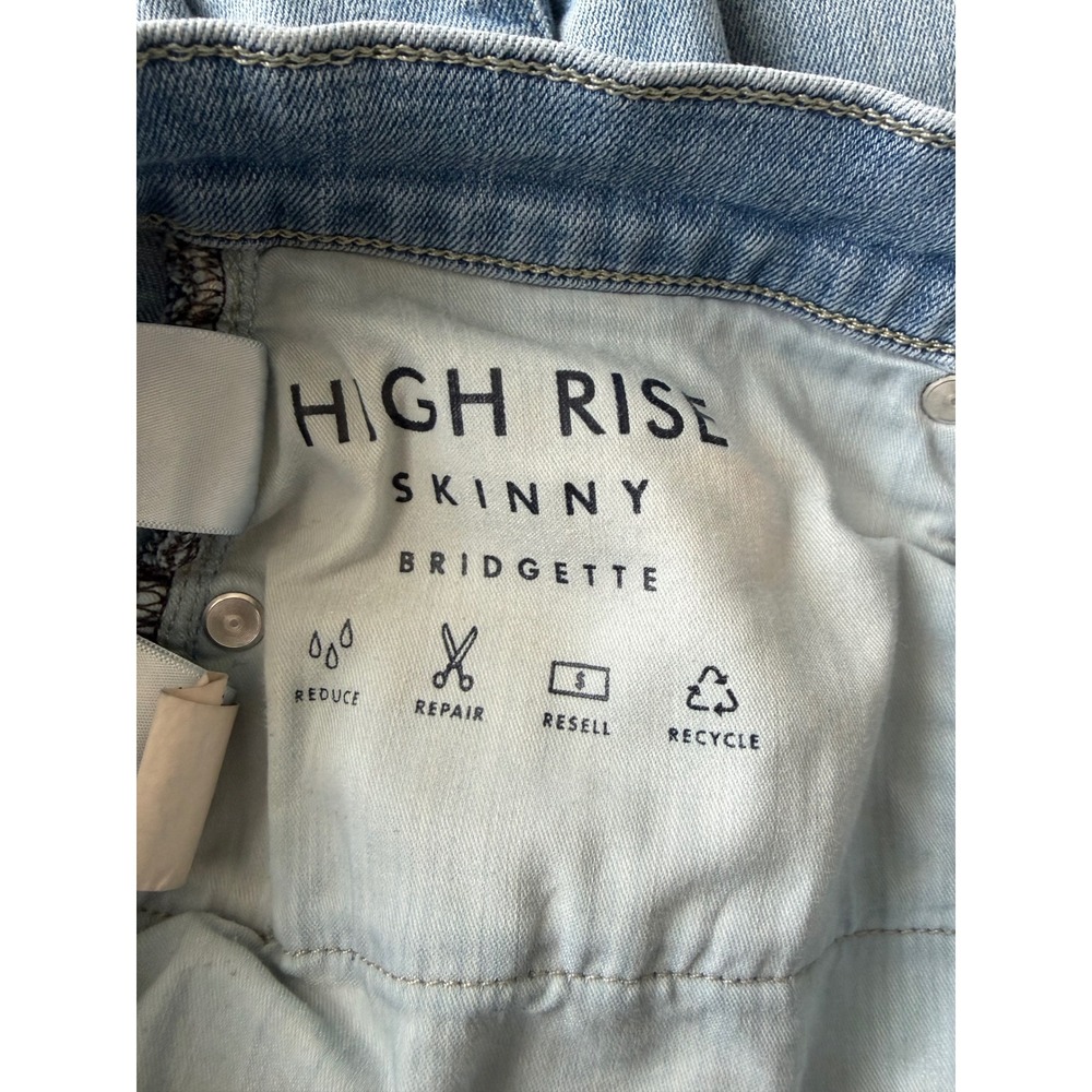 Lucky Brand Bridgette High Rise Skinny Jeans Light Wash Blue Denim 6 28R - Picture 4 of 11